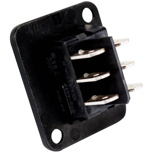 Main product image for Switchcraft EHRRSLB Curved Rocker Switch I/O DPDT Bl 060-104